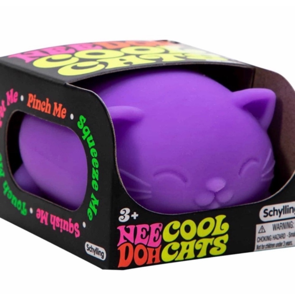 Nee Doh Cool Cats Purple Squishy toy
